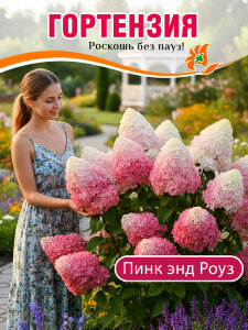 Гортензия Пинк энд Роуз (метельчатая) Гортензия Пинк энд Роуз (метельчатая)